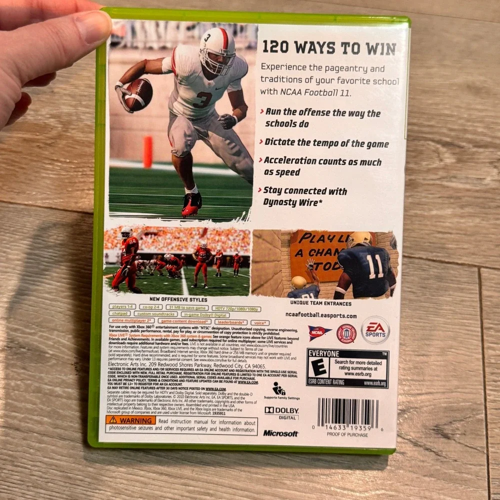 NCAA Football 11 Xbox 360‎ Video Game EA Sports
